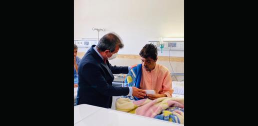 The Afghan ambassador met with the injured migrants, and called for them to receive the medical treatment they needed