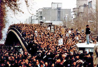 A mass demonstration in Tehran