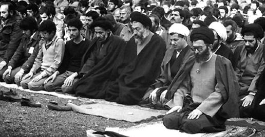 Khamenei and Rafsanjani (immediate left) were both members of the council for the amendment of the constitution. They did away with the office of prime minister