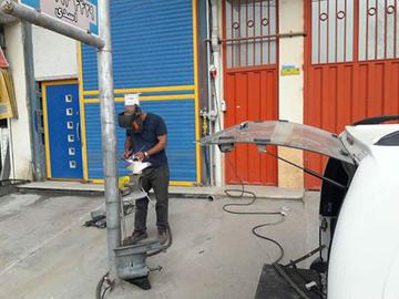 Baha'is have seen their shops forcibly closed, including the shop of this welder