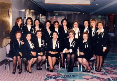 Nahid Pirnazar, fourth from the left, back row, and fellow board members for the Iranian Jewish Women’s Organization of Southern California