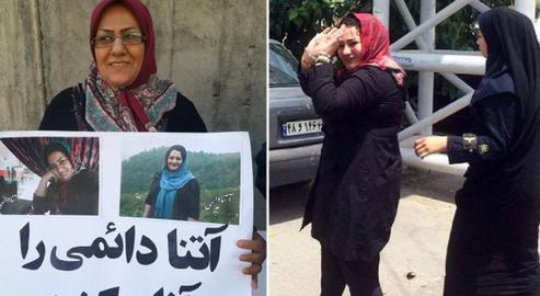 Atena Daemi’s mother, Masoumeh Nemati (left), told IranWire that the family is not allowed to visit her in prison and she has been denied medical care for a tumor.