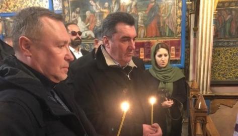 Secretary of the National Security and Defense Council Oleksiy Danilov (right) visited Iran in February, during which he examined the crash site and held meetings with Iranian representatives