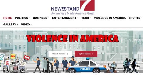 The allegedly Islamic Republic-sponsored newsstand7.com as it appeared in July 2020