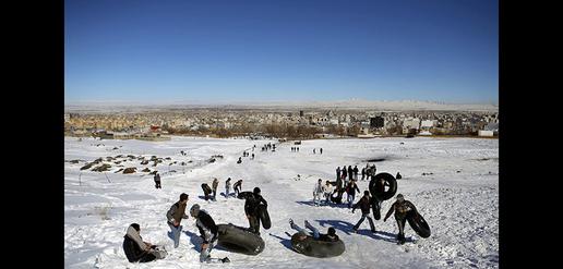 تفریحات زمستانی درارتفاعات همدان