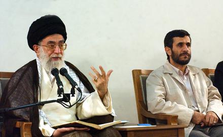 Ahmadinajad with Khamenei
