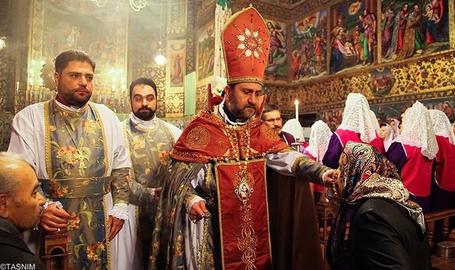 Armenian new year ceremonies in an Isfahan church
