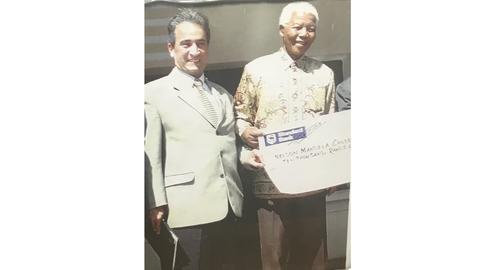 Iraj Abedian with Nelson Mandela