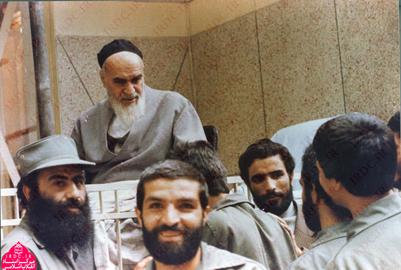 IRGC commanders line up to kiss Ayatollah Ruhollah Khomeini’s hand in 1986
