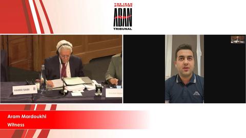 Aram Mardoukhi told the Aban Tribunal he observed a bank in Sanandaj being set alight from inside
