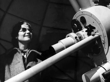 Pictured here at the Sorbonne in Paris, she went on to become the first Iranian woman professor of astrophysics and set up a solar observatory at Tehran University