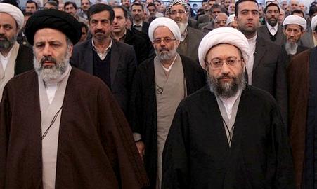 Ebrahim Raeesi, left, has a long record of working in the Islamic Republic’s judiciary, unlike his predecessor Sadegh Larijani, right