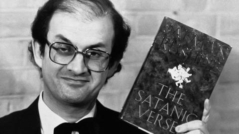 Ayatollah Khomeini issued a fatwa calling for the murder of Salman Rushdie for his book The Satanic Verses, in 1989