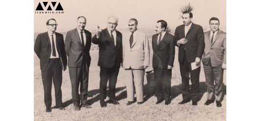ملا مصطفی با نخست وزیر اشکول و ژنرال معیر آمیت، رییس موساد، 1968