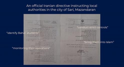 Documento gubernamental filtrado expone políticas contra los bahá'ís y los derviches