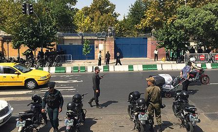 Eyewitness Account: Basiji Protest as British Embassy Reopens