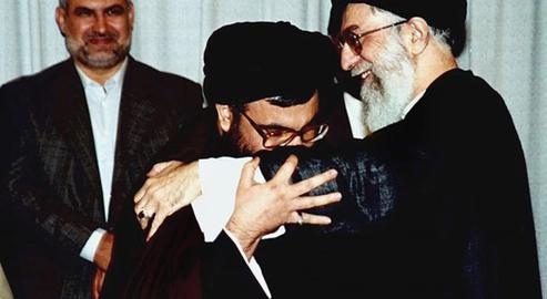 Setad, a conglomerate under the control of Supreme Leader Ali Khamenei (pictured here with Hezbollah leader Hassan Nasrallah), is the company developing CovIran-Barekat