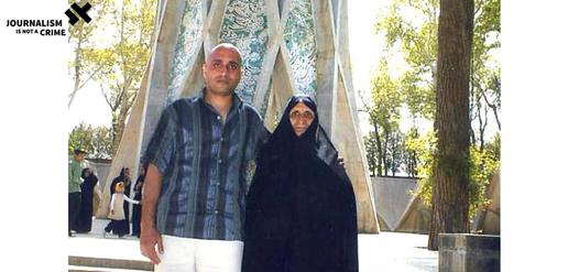 Sattar Beheshti with his mother. Beheshti was killed while in custody in 2012