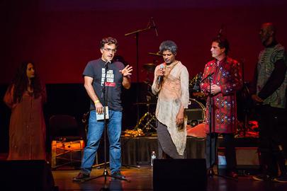 Maziar Bahari, Saied Shanbehzadeh and Rostam Mirlashari. Photo credit: Ryan Lash