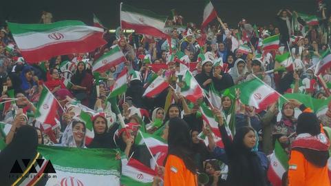 The mood at Azadi Stadium was celebratory