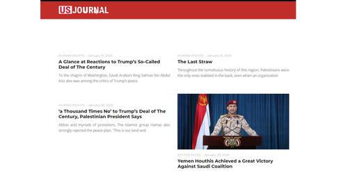 The website usjournal.net, captured in February 2020