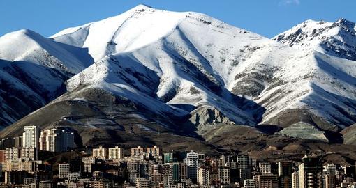 The Alborz mountain range in northern Iran