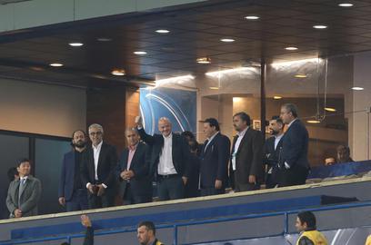 Gianni Infantino, the president of FIFA, watched the game with Iranian football officials