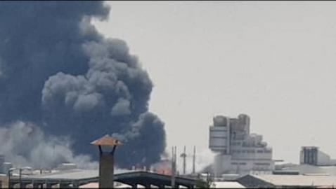 انفجار مهیب در کارخانه تاژ قزوین
