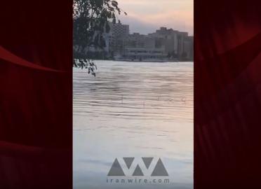 بالا آمدن آب کارون در اهواز و هراس شهروندان از سیل