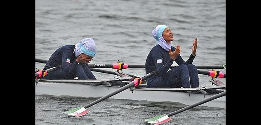 Iran's female rowing team win third place at Asian Games