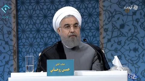 President Rouhani came across as nervous, and at one point his hands appeared to be shaking.