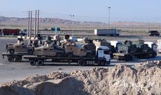 جابه‌جایی خودرو‌های نظامی امریکایی در جاده‌های ایران