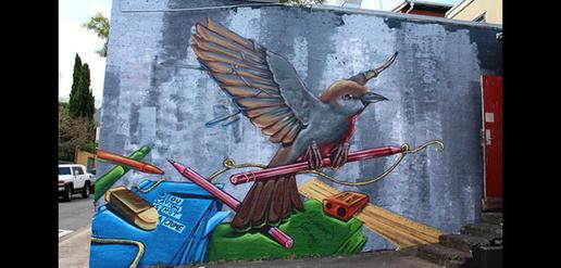 Krimsone and Scott Nagy on Newtown, behind Lentil as Anything