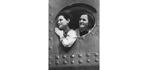 German Jewish mother and son look out at Havana Harbour, hoping to disembark in May 1939
