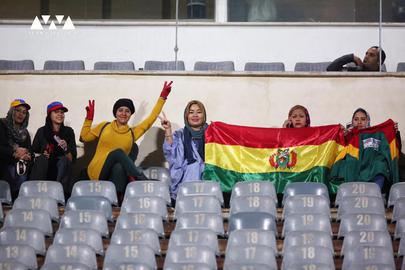 The women sat in a specially-reserved section of the stadium, away from male fans