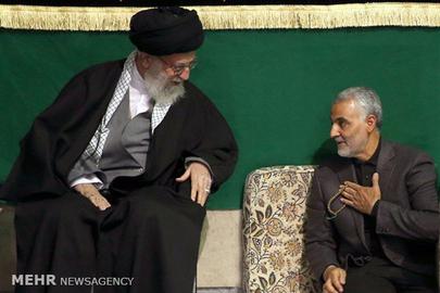 Ayatollah Ali Khamenei with Ghassem Suleimani, the commander of the IRGC’s Quds Force