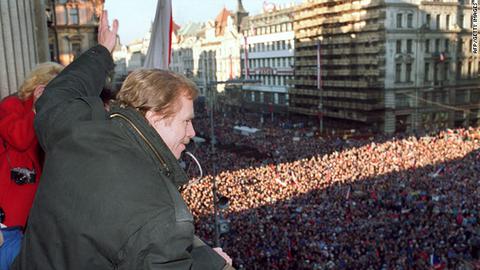 Czech dissident Vaclav Havel became president of Czechoslovakia at the end of 1989
