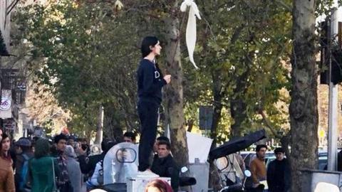 At the end of December, an unknown protester was arrested in Tehran