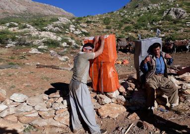 Kulbars carry legal goods on their backs over mountainous and dangerous terrain for an insignificant sum of money