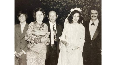 Dr. Naji and Mrs. Naji at the wedding of their daughter Ramona.