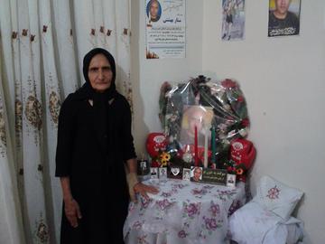 Gohar Beheshti has created an altar for her son in her small house in south Tehran