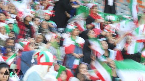 The crowds were buoyant at the October match between Iran and Cambodia