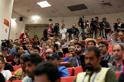 The press conference took place a day before Iran faces Spain in the World Cup