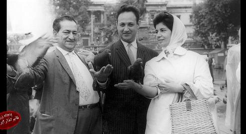 Pictured her husband Abdolhossein Zarinkoub. Their partnership in love and literature would last for 50 years
