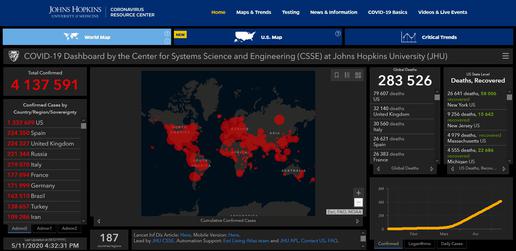 دانشگاه «جان هاپکینز» یکی از اصلی‌ترین منابع گردآورنده اطلاعات، در خصوص شیوع ویروس مرگبار کرونا در سراسر جهان است.