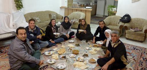 Dinner in an Iranian home, Tabriz