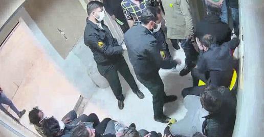 The CCTV footage shows Evin Prison guards and staff beating and abusing detainees