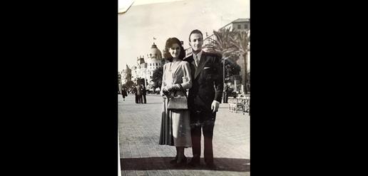 Ibrahim and his wife Behie in Paris in 1948