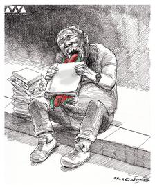 Iranian Cartoonist "Tired of Living a Criminal Life"