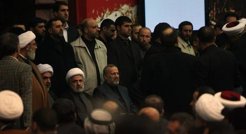 Hamed Asghari at a mourning ceremony in Beirut for Imad Mughniyeh, of Islamic Jihad, who was assassinated in Syria in 2008